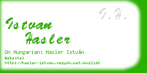 istvan hasler business card